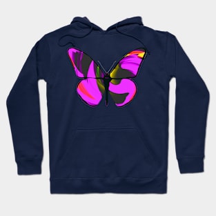 Purple  Butterfly by Cooltomica Hoodie